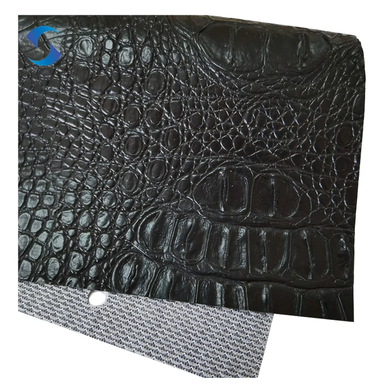 Stretch artificial leather fabric belts Imitation crocodile skin fabrication services textile fabrics wholesale online