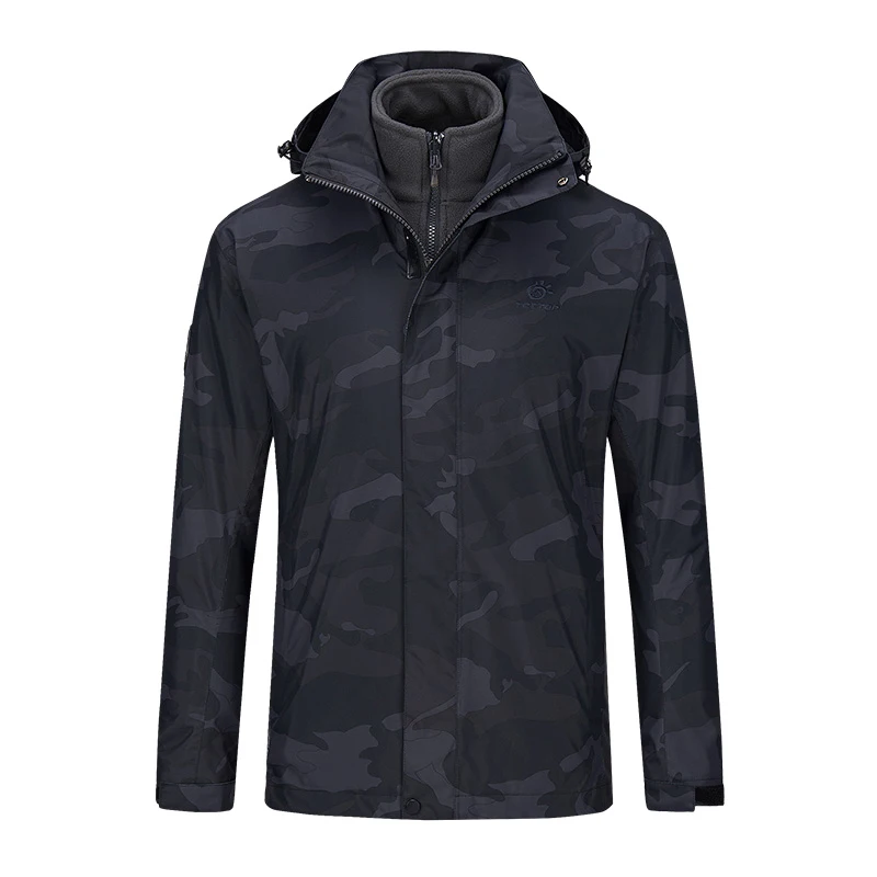 Новая стильная Водонепроницаемая Толстая мужская куртка три в одном мягкая уличная зимняя куртка для мужчин