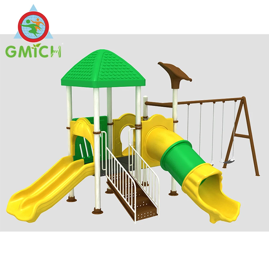 China factory children outdoor playground equipment slide and swing
