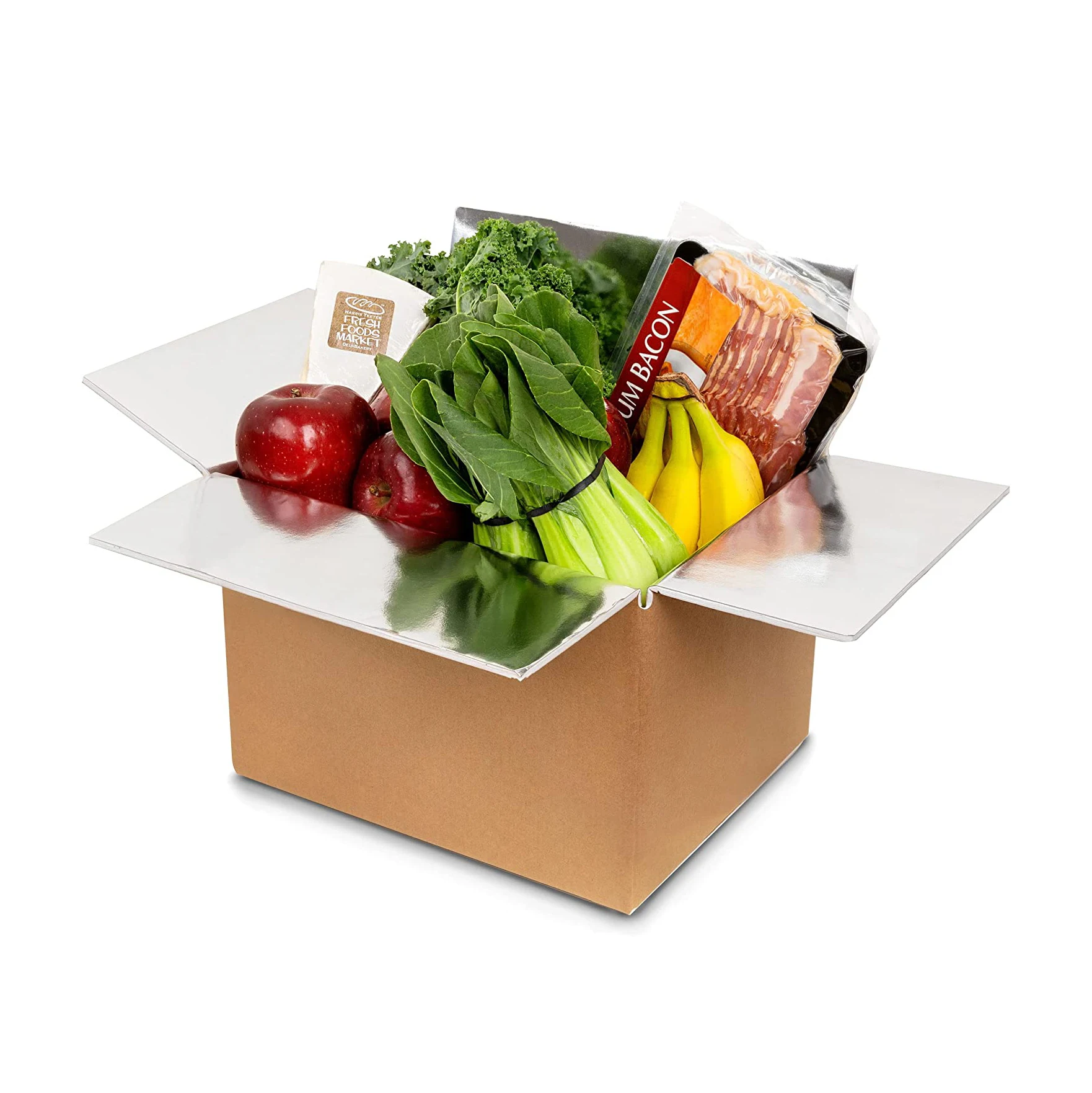 Теплоизоляционная картонная коробка для холодовой цепи из морепродуктов изолированная Транспортировочная транспортировки замороженных продуктов