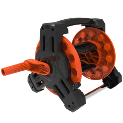 Садовая катушка из АБС-пластика с прочной устойчивостью, двухколесная катушка для водяного шланга, тележка с односторонней вращающейся ручкой