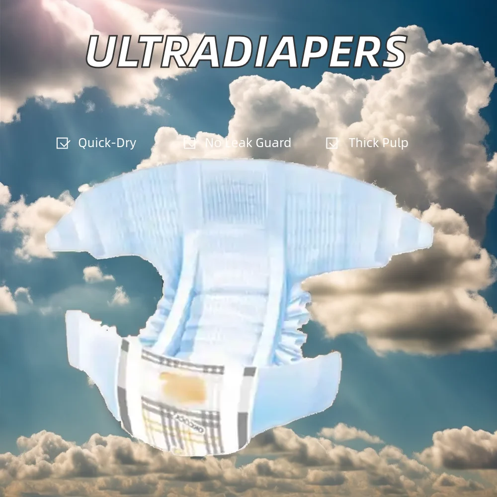 Детские подгузники лучшие продажи Одноразовые Высококачественные хлопчатобумажные нетканые ткани с принтом 3D-канал для предотвращения утечек MONTURSU