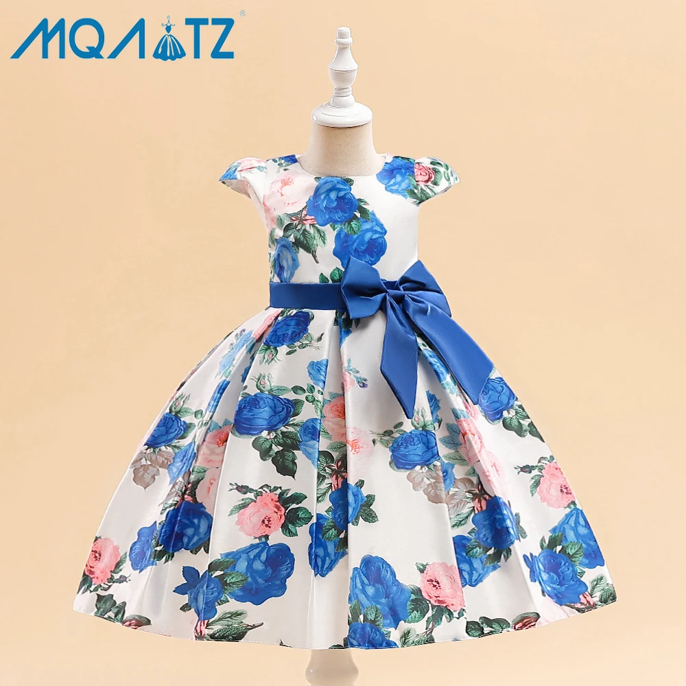 MQATZ Girls Frock Children Flower Printed Colorful Baby Dress  Baby Kids Summer Dresses Birthday Dresses For Kids L5310