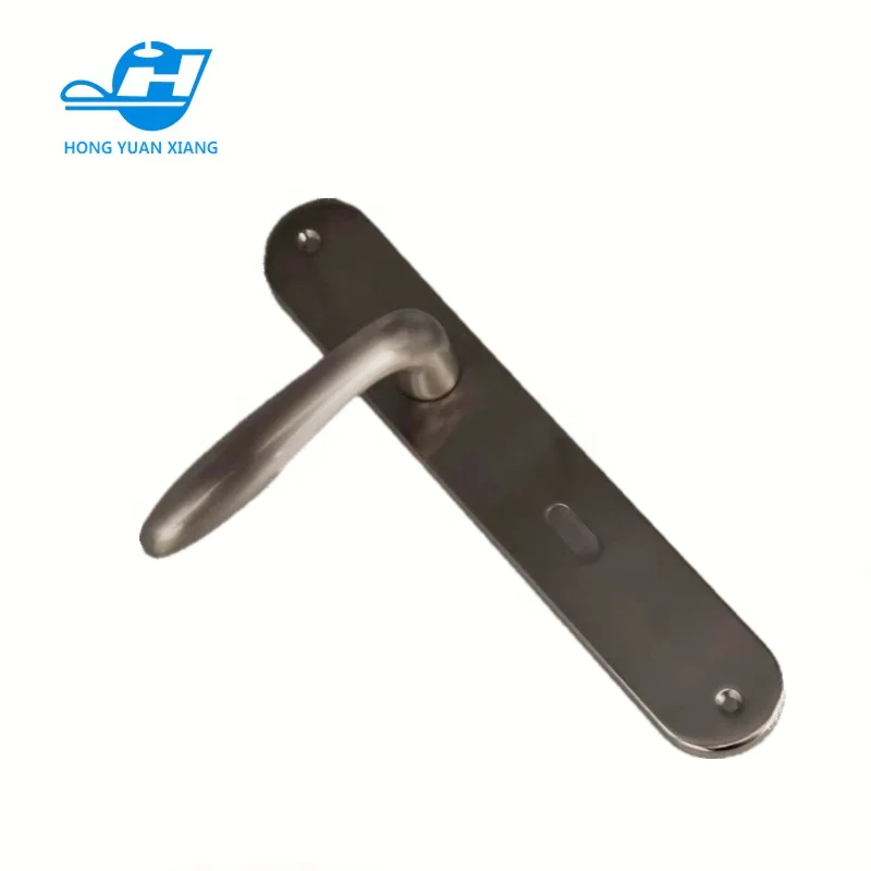 Lifting card packing nickel stain aluminum door handle with key hole or cylinder hole or knob