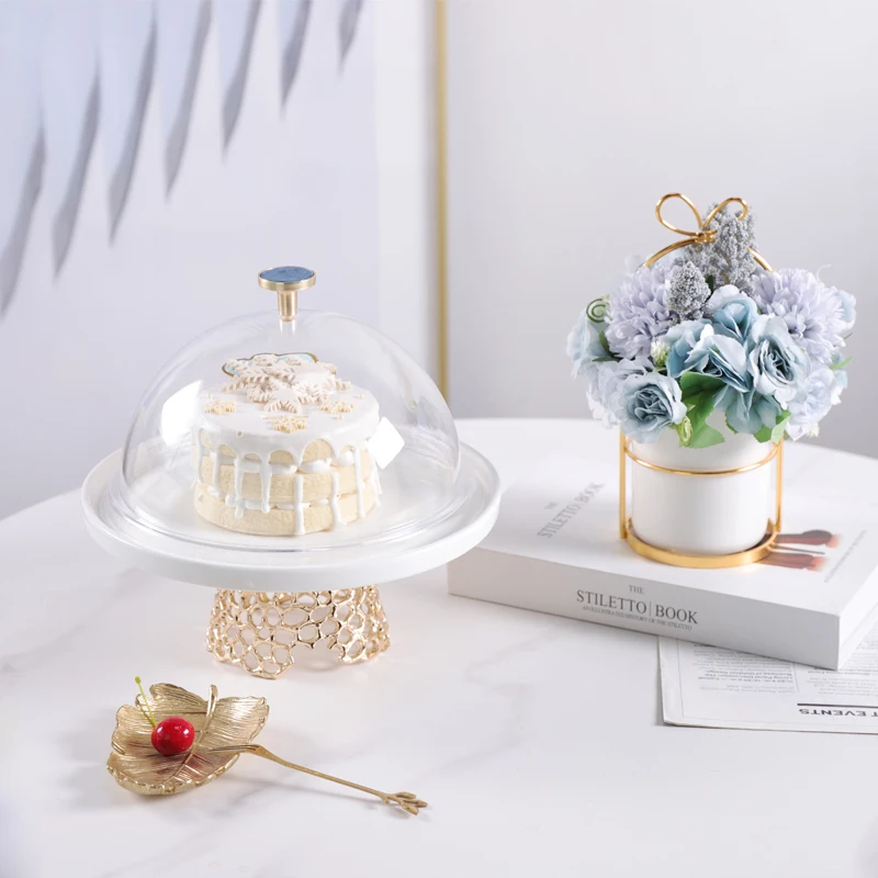 New design luxury food plate buffet plate with cover