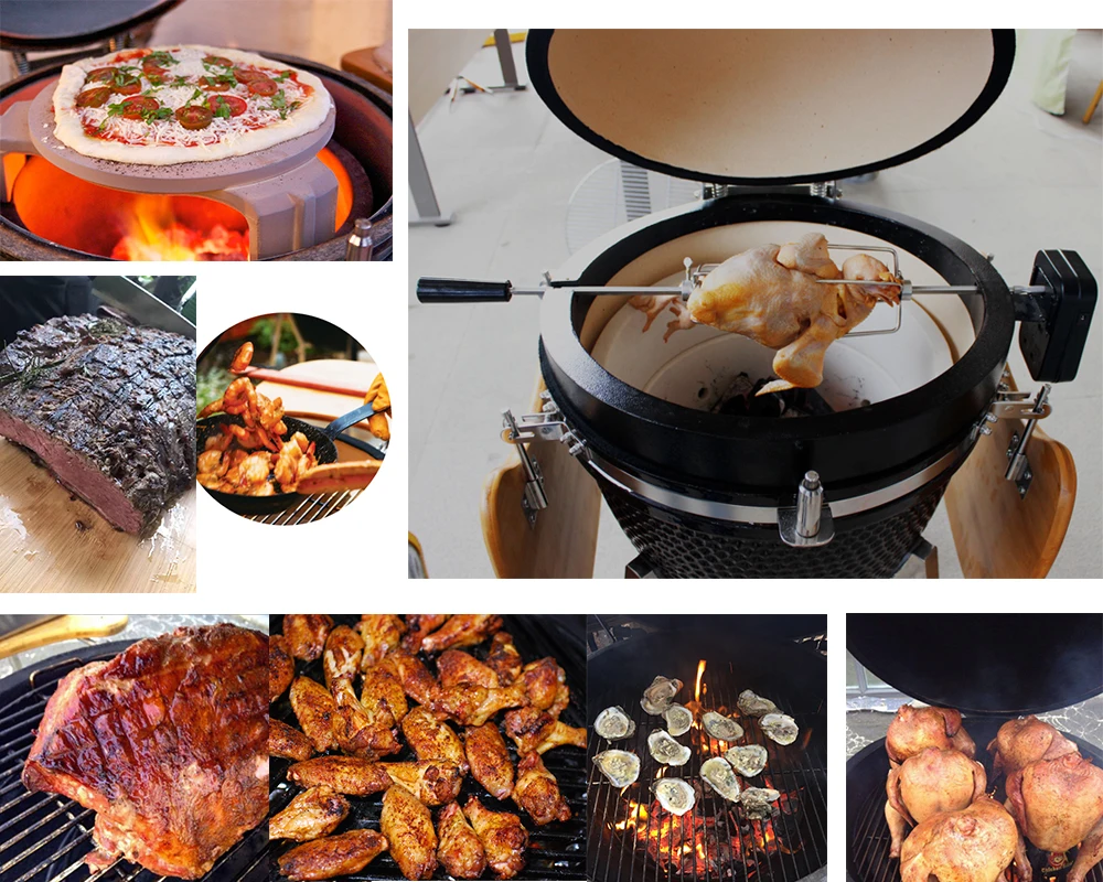 Kamado 27 inch 29 Outdoor bbq kitchen Camping Heavy Duty Charcoal Ceramic Barbecue Grill