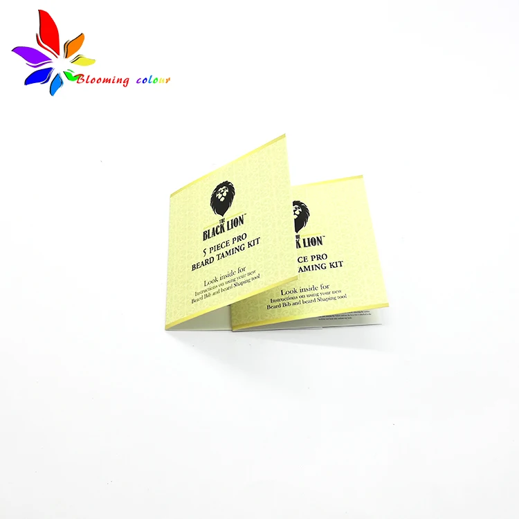 China Factory Supply Custom printing tri folding Instruction User Manual