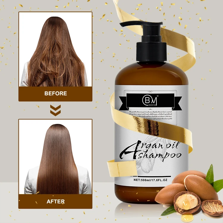 private label all natural thickening anti hair loss argan oil shampoo and conditioner set