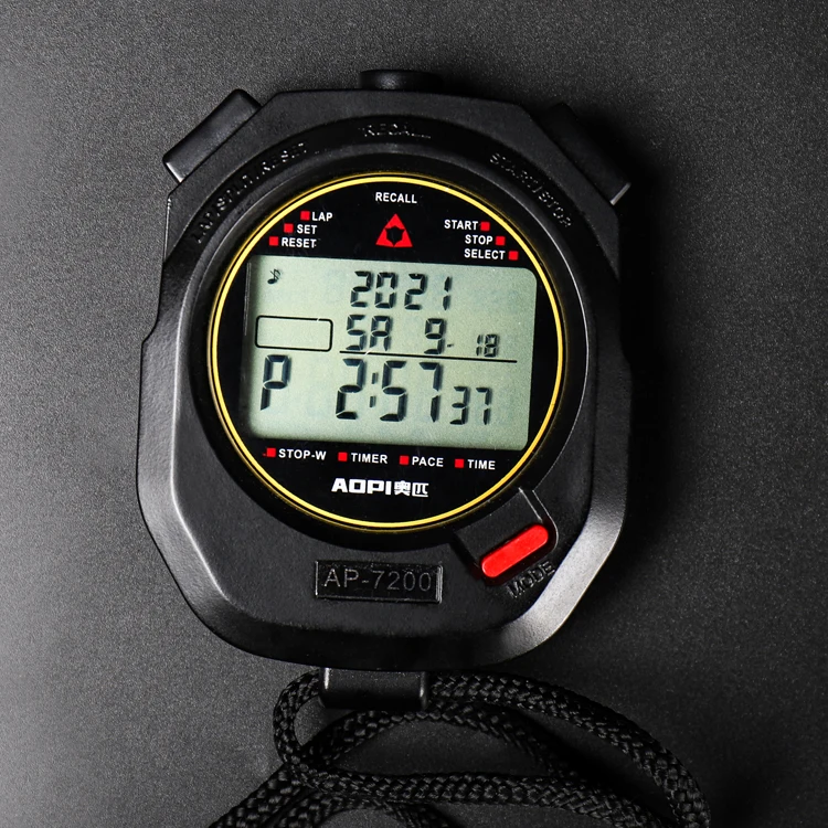 professional digital sports stopwatch mini portable electronic timer running display exercise stopwatch