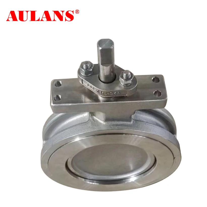 High performance double eccentric wafer butterfly valve 304 / 316 high temperature soft seal double eccentric butterfly valve