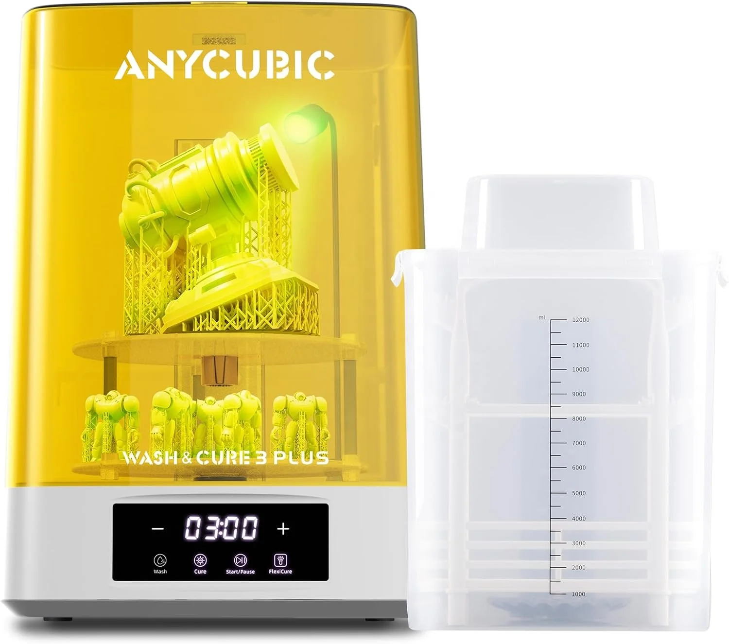 ANYCUBIC Ready To Ship Wash and Cure 3 Plus Lighting-Cure for LCD Resin 3D Printer Big-Size for Resin LCD 3D Printer