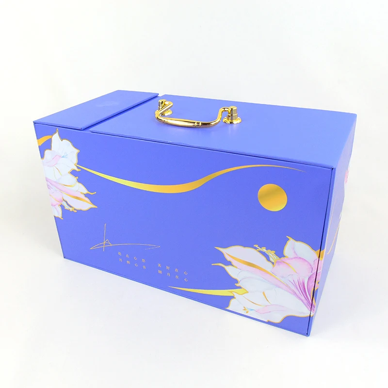 Класса люкс ручной работы, изготавливаемая на заказ середины осени фестиваль подарок конфет коробки пакет комплект дизайнерской одежды из 2 слоя выдвижного ящика упаковка коробка конфет с ручкой