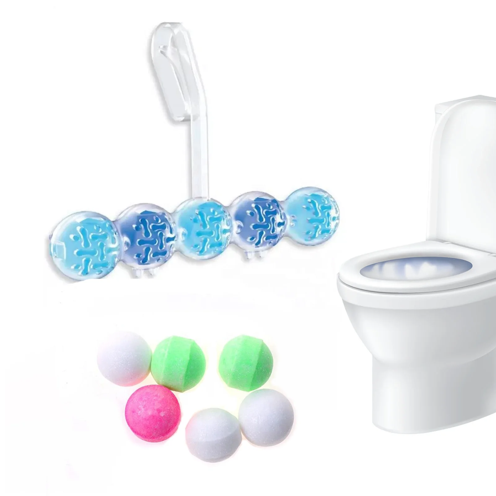 China Hanging Toilet Fragrance Ball Cleaner Toilet Cleaning Balls Manufacturer