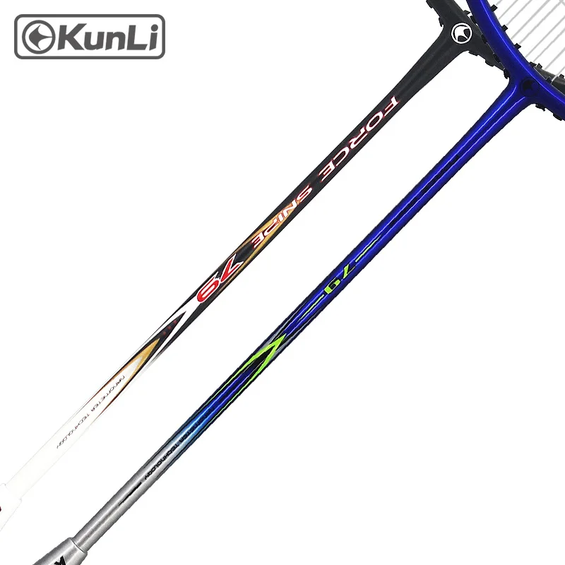 top badminton racket Ultra Light raket badmintonFull Carbon 5U 79g TB NANO Force79 Professional badminton rakcets