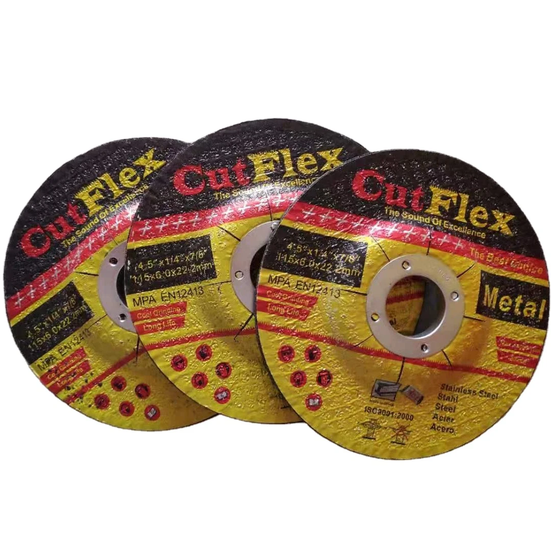 Abrasivos Grinding Disk for Stainless Steel/ Metal 4.5' 115x6x22.2mm Cut Discs Off