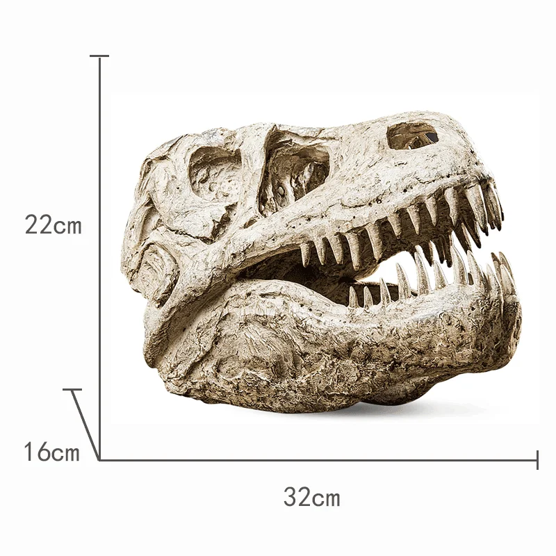 Customized Polyresin Dinosaur Head For Living Room Hotel Tabletop Ornaments