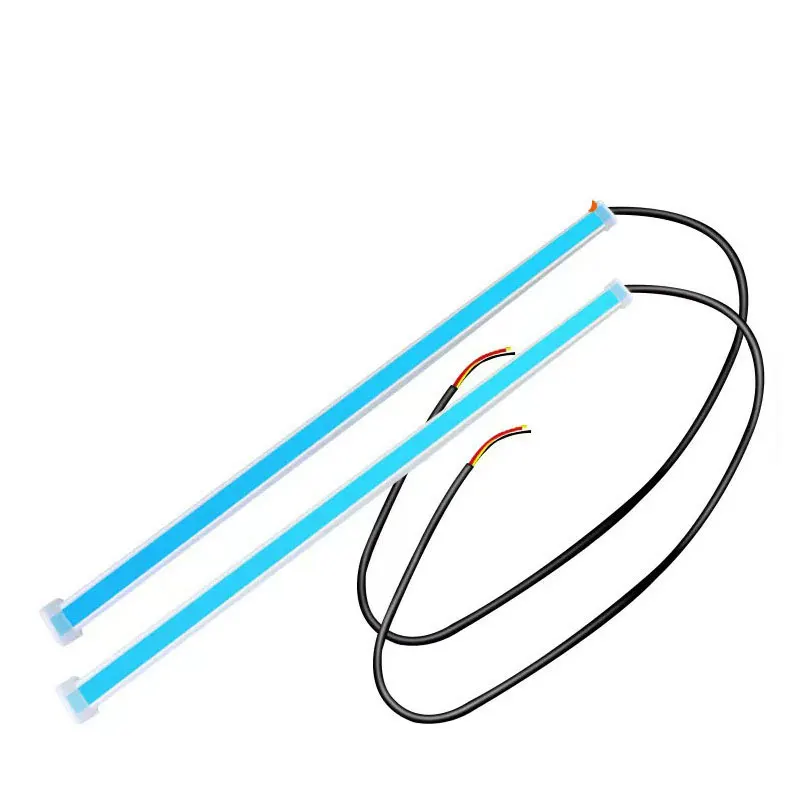 LED car strip headlights 2pcs LED DRL Car Daytime Running Light car hood led  light strip