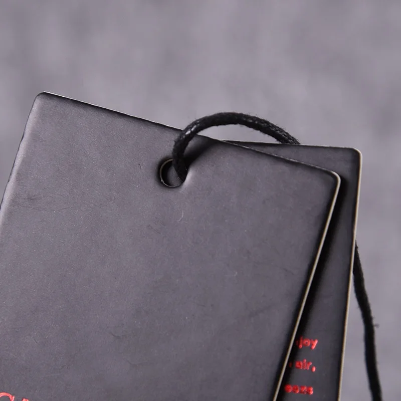 Cheap Custom Design Printing Name Logo Paper Garment Hangtag Labels Hang Tags with String