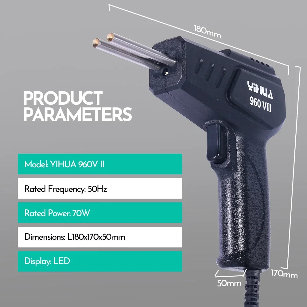 YIHUA 960VII Plastic Welding Gun Soldering Iron Staple Welder Car Bumper Repair Tool Kit