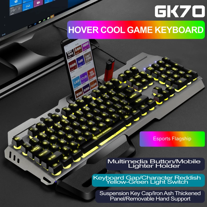 2023 hot Usb Sem Fio Rgb De Laptop Teclado Para Tablet Y E Gamer Kit Wireless Gaming Ergonomic Keyboard and Mouse Combos Set