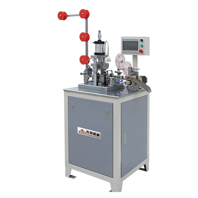 QB-050Automatic Metal Zipper Ultrasonic Adhesive Tape Sticking Machine for Metal Zipper Machine