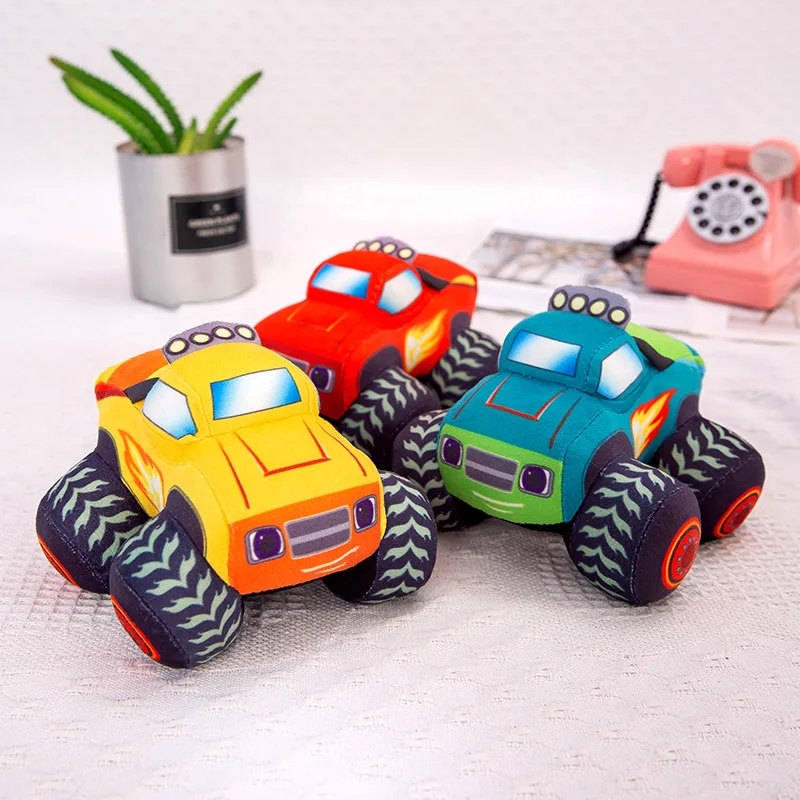 Wholesale Promotional Monster Stuffed Car SUV dolls Plush Animal Soft Toy Plush Cars Toys For Kids Gift boys birthday gifts