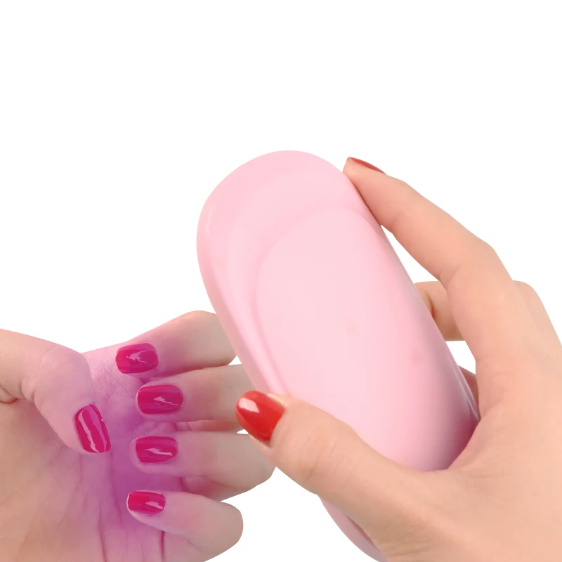 Fashion Design Custom Logo Easy to Carry Pink Small Portable Gel Nail Beauty 8w UV Mini Led Nail Lamp
