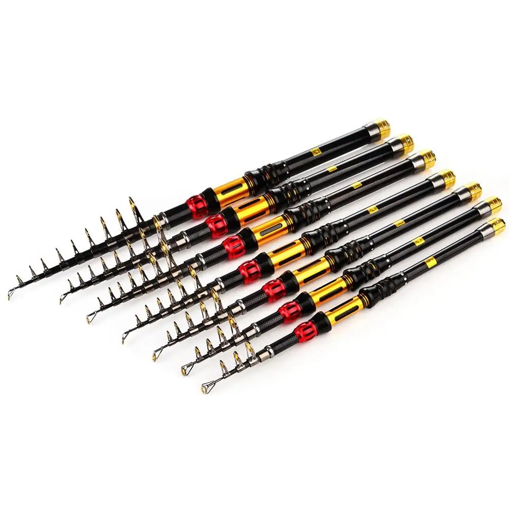 Newbility 6ft-11ft Length 1.3ft-1.5ft Closed Length Lightweight Telescopic Rod 24T High Carbon Fishing Rod