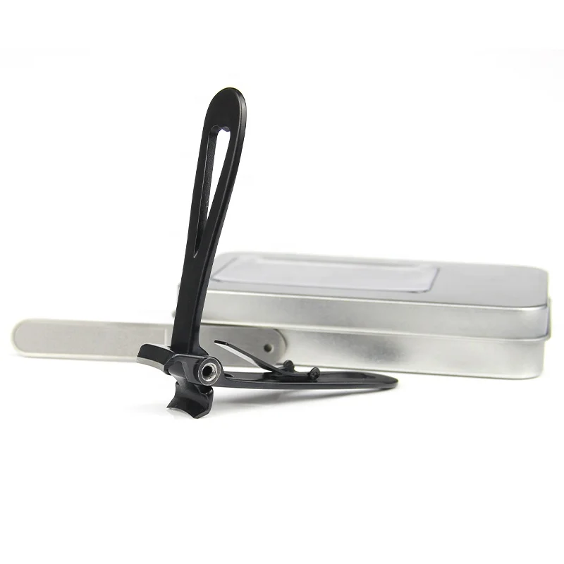 
Black stainless steel no splash toenail clipper hard nail clipper wide jaw nail clipper pedicure tool 