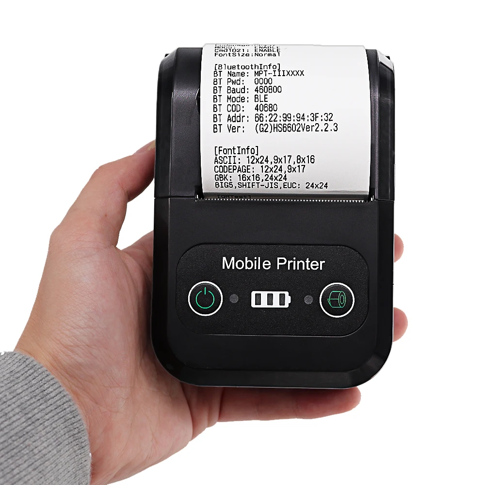 Portable 58mm Mini Wireless Thermal Receipt Printer For USB and BT Printer Connect wittb Computer Or Android or IOS Pos Printer