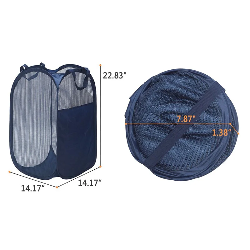 Mesh Pop up Laundry Hamper for Camp Laundry Use Foldable Apparel ISO9001/ISO14001 Mesh/polyester,mesh