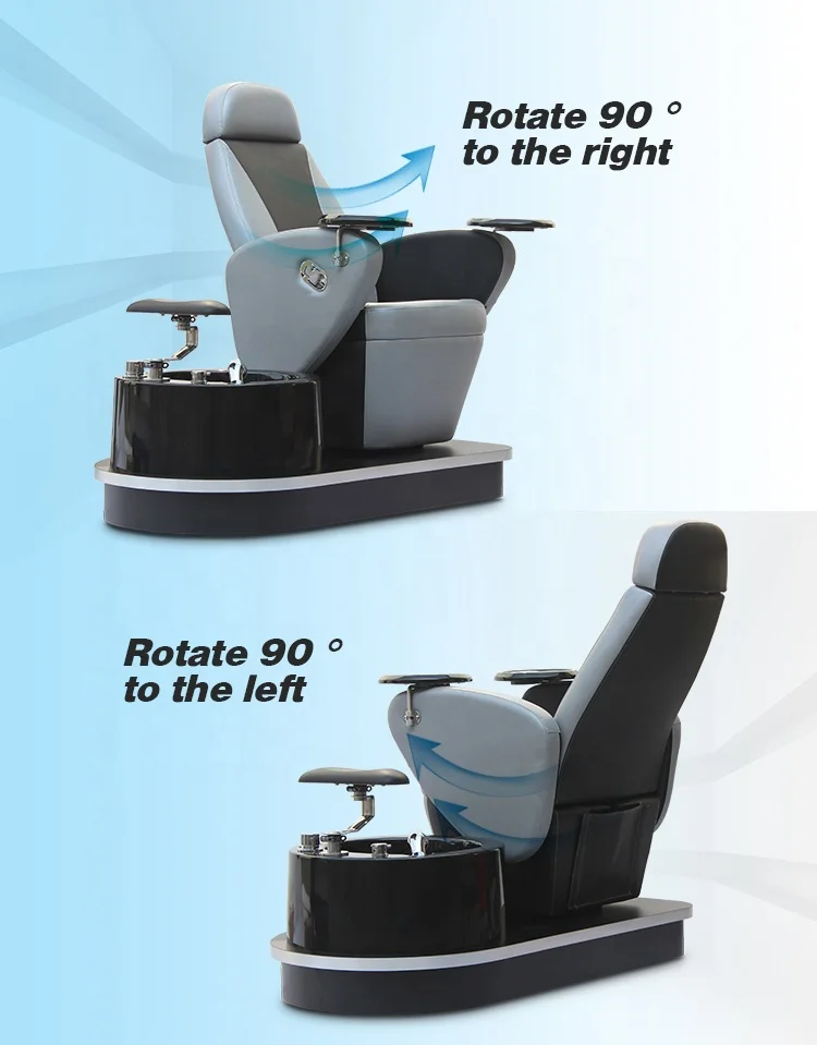 Luxury Wholesale Cheap Modern Beauty Manicure Nail Salon Furniture Supplier No Plumbing Swivel Foot Spa Pedicure Chair