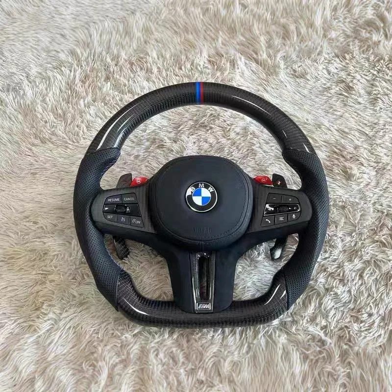 Custom M Sport Carbon Car Steering Wheel for Bmw M2 M3 M4 M5 M6 X5m X6m F80 F30 F31 F32 F10 F20 F22 F15 F16 F10 3 4 5 6 7 Series