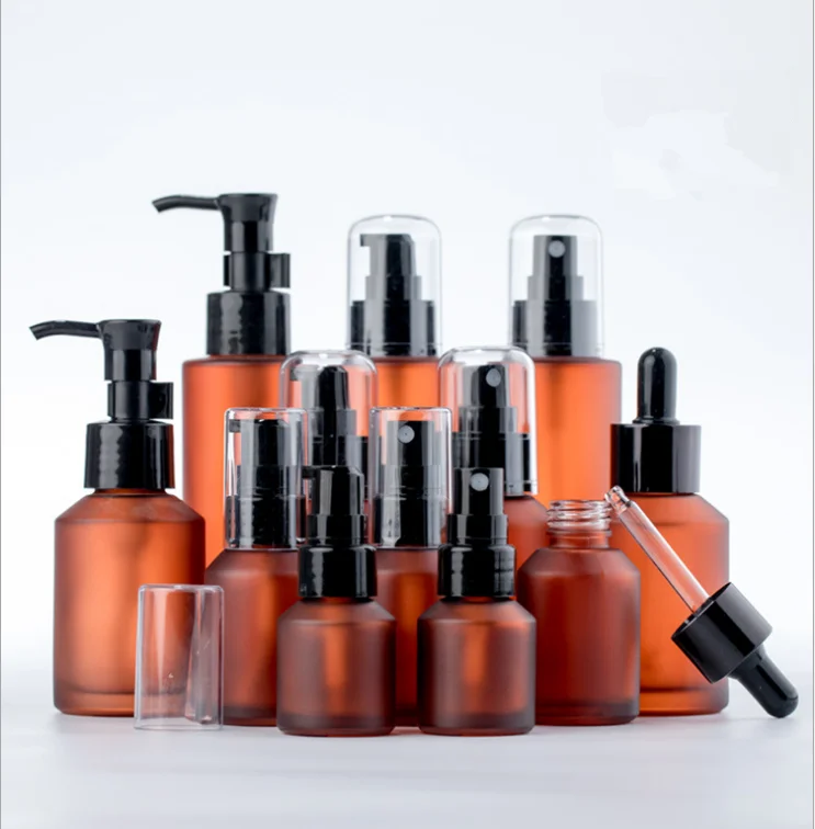 perfume cosmetic herbal oil hair pump sprayer glass bottle cream pump