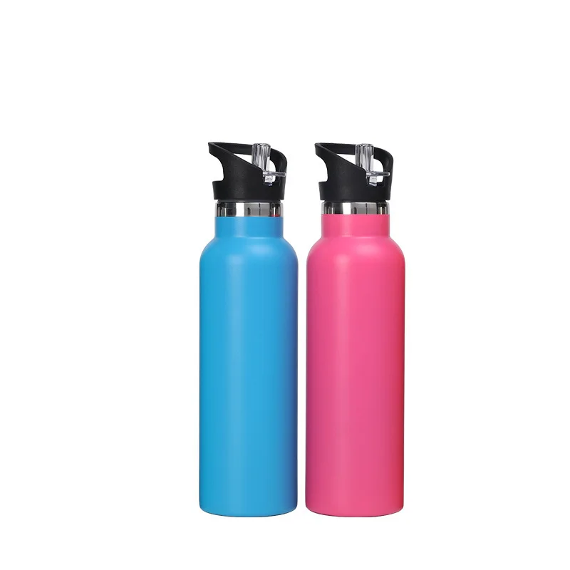 Factory customized Insulated Water Bottles With Straw and Handle Stainless Steel  Vacuum Flask Outdoor  Portable Sports Thermos