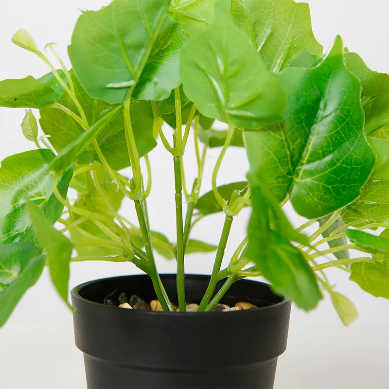 22cm Greenery Plant Grape Leaf Artificial Plant with Pot Tabletop Plant Home Indoor Office Table Decor