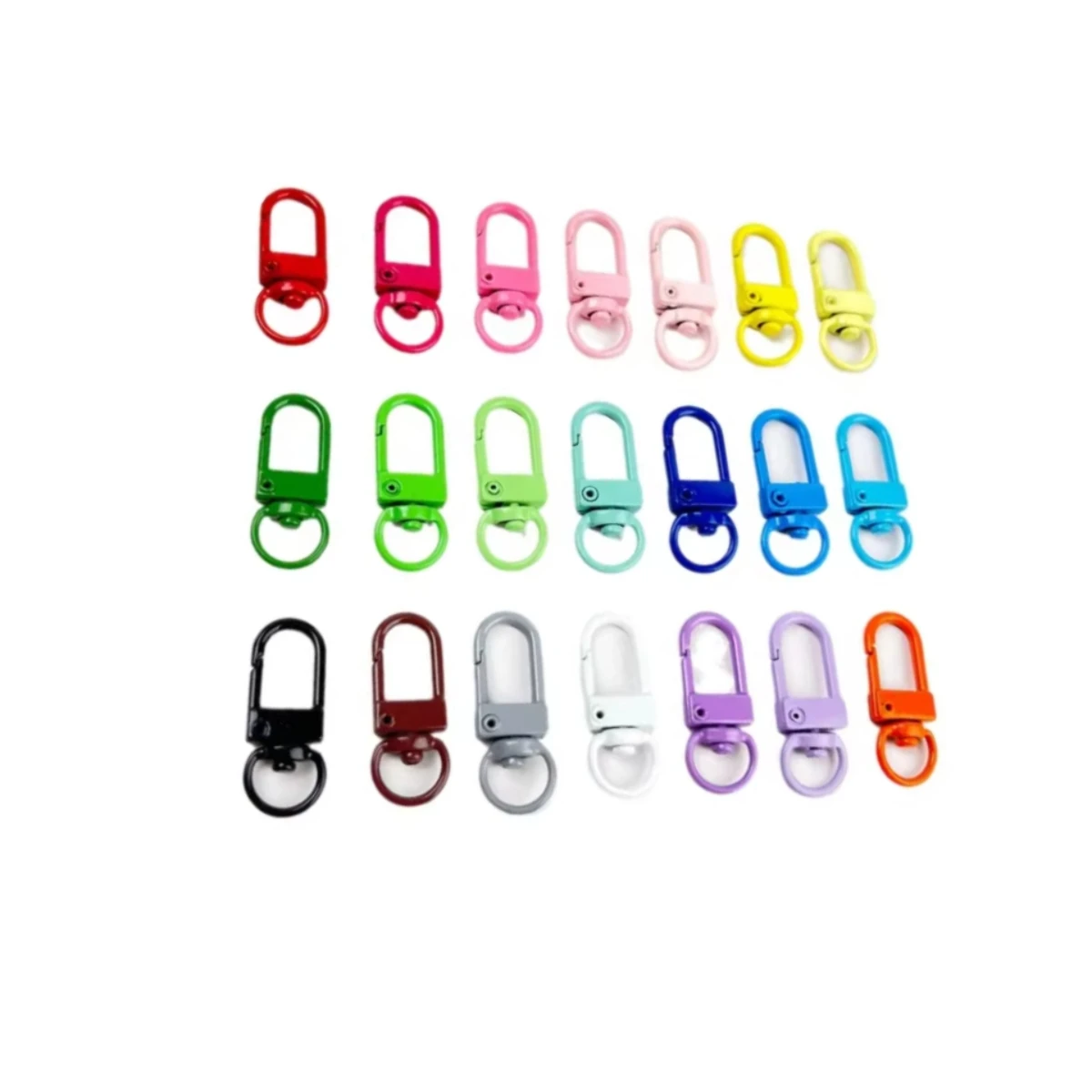 Custom Metal Colorful Painted Door Hook Keychain - Spring Clip Lobster Claw for DIY Craft Accessories and Charms