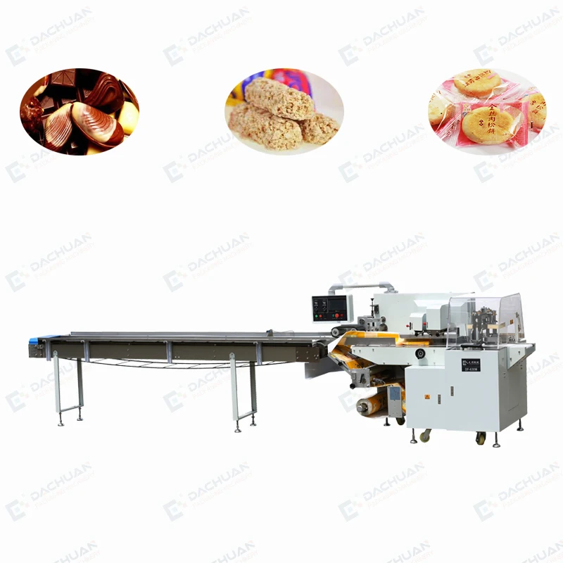 DF450WX Automatic Horizontal Wrapping Machine,hard Roll Sandwich/biscuit Sandwich Wrapping Machine Paper Packaging 120-450mm 900