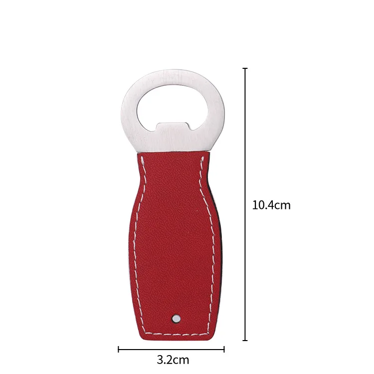 AQM Beer Bottle Opener Laser Engraving Leather Stainless Steel Bottle Openers for Kitchen,Bar or Restaurant