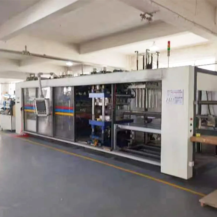 Used Heavy Duty Yoghurt Cup Vacuum Forming Multi Station Plastic Thermoforming Machine