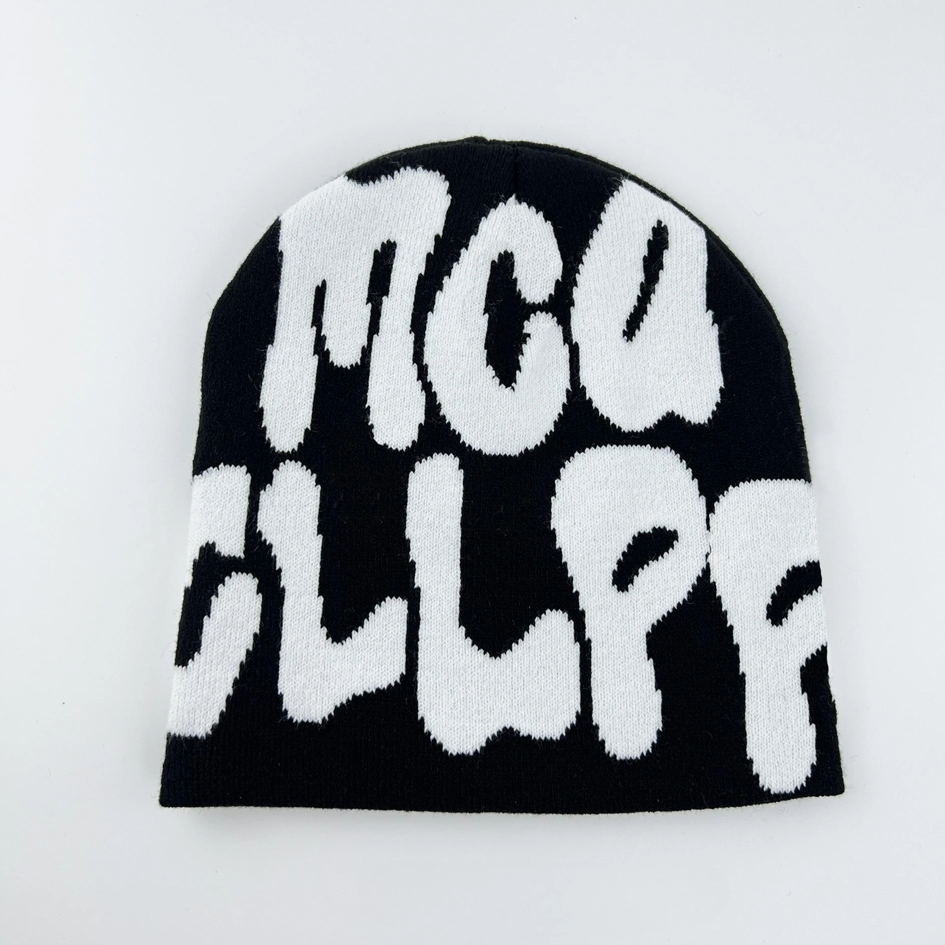 Custom LOGO OEM & ODM men knit beanie winter Outdoor Jacquard letter pattern hat  knitted Sports hat fashion Warm knit me beanie