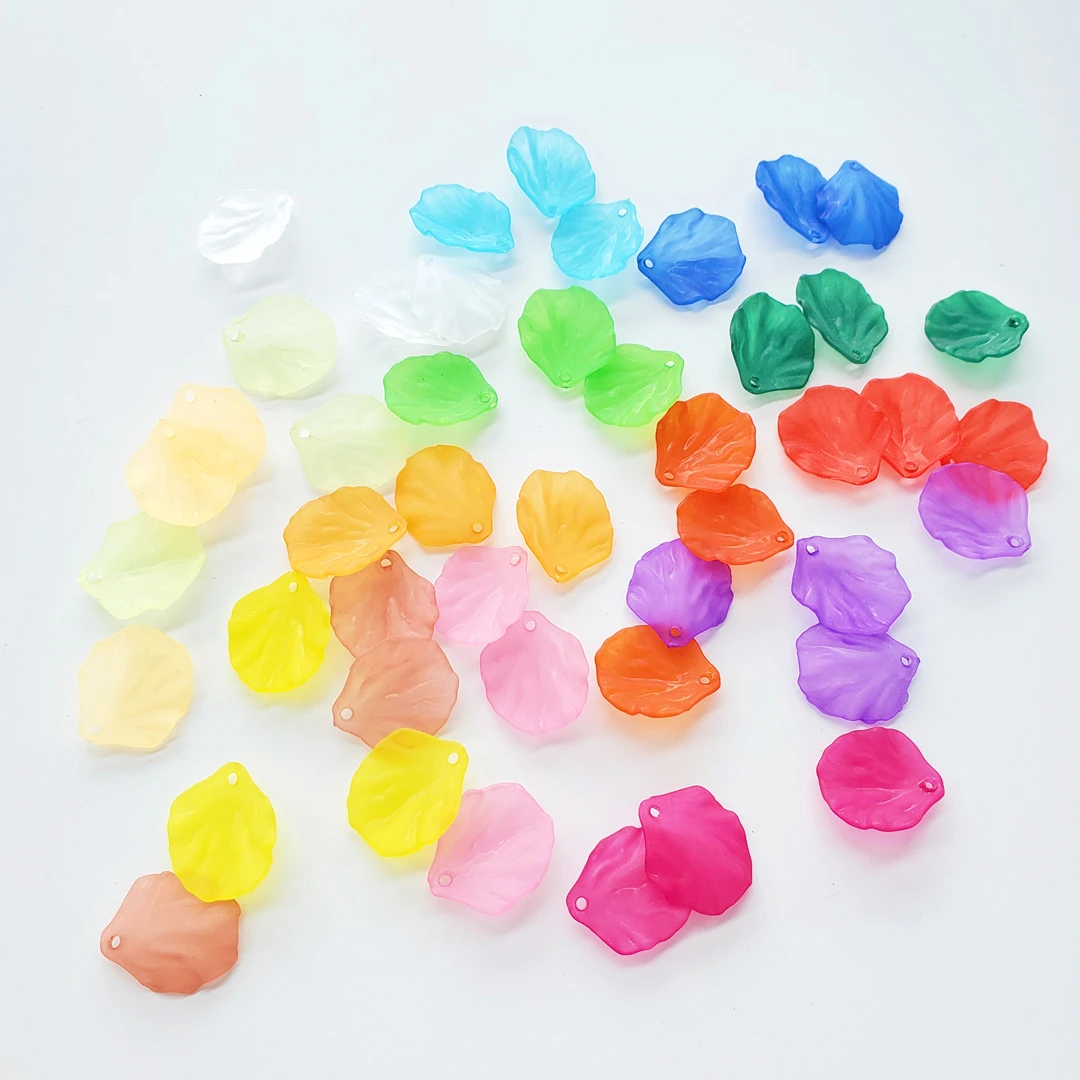 Colorful Acrylic Loose Crystal Plastic Leaf Bead Wholesale