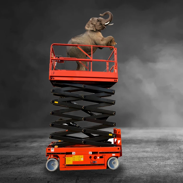 Safe and reliable durable manual mobile lift platform 2 m height, 300 kg scissor lift platform