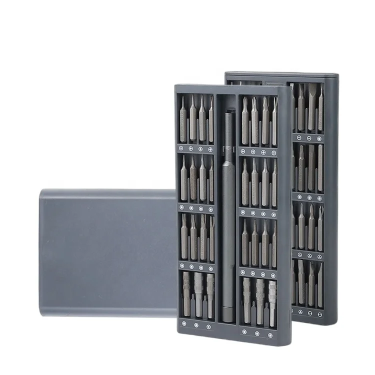 63 IN 1 Plastic Case-Clip Type Aluminium Alloy handle Mobile phone electric Pocket Precision screwdriver set with magnet