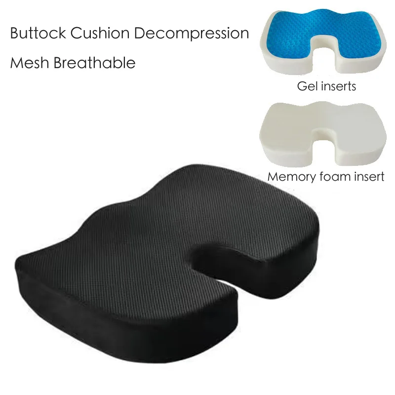 Hot Selling Customizable Orthopedic Gel Car Seat Cushions For Office Chair and Car Soft Memory Foam Car Seat Cushion