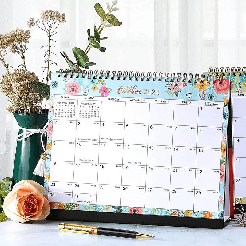 Wholesale company advertising 2022 muslim table calendar customization