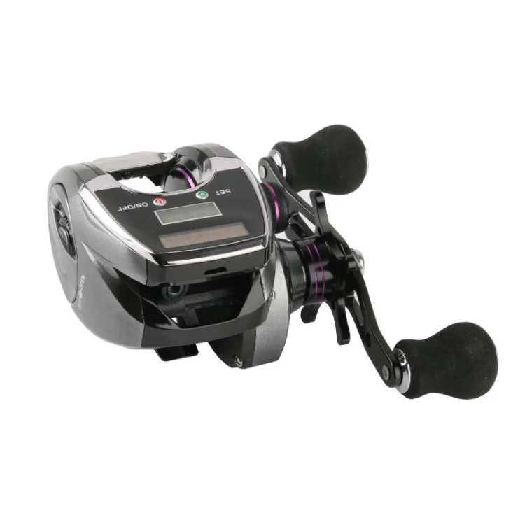 New OEM 8.0:1 Fishing Reel Left / Right Hand Low Profile Line Counter Fishing Tackle Gear With Digital Display Data Cable Chargi