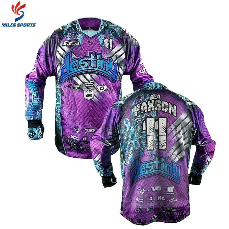 Factory custom Top Grade Quality full sublimation Paintball Jersey