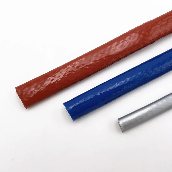 Manufacturer high quality hard wearing flame resistance Silicone rubber fire fiberglass Sleeve