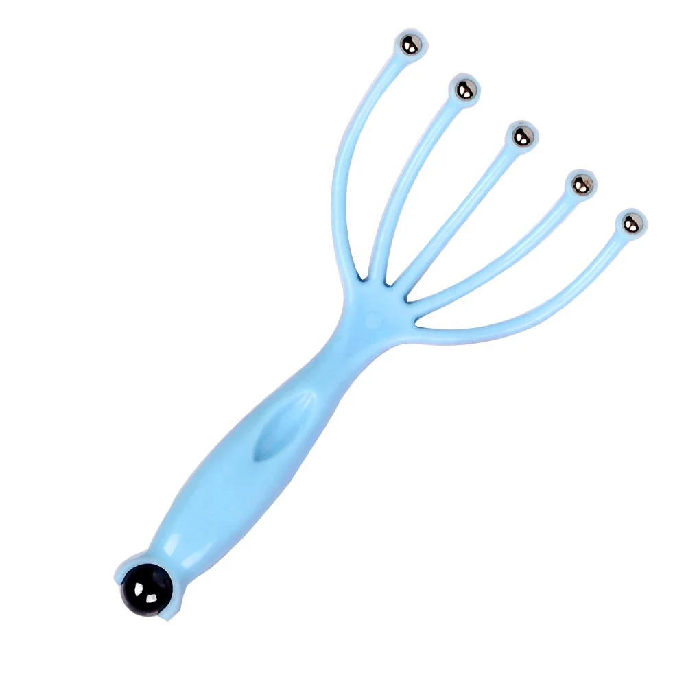 Head Massager Scalp Comb Roller Five Finger Claws Steel Ball Handheld Care Stress Relief Massager Tool